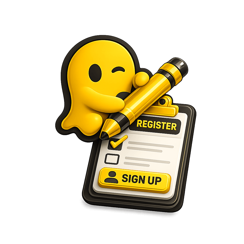 3D sign-up form